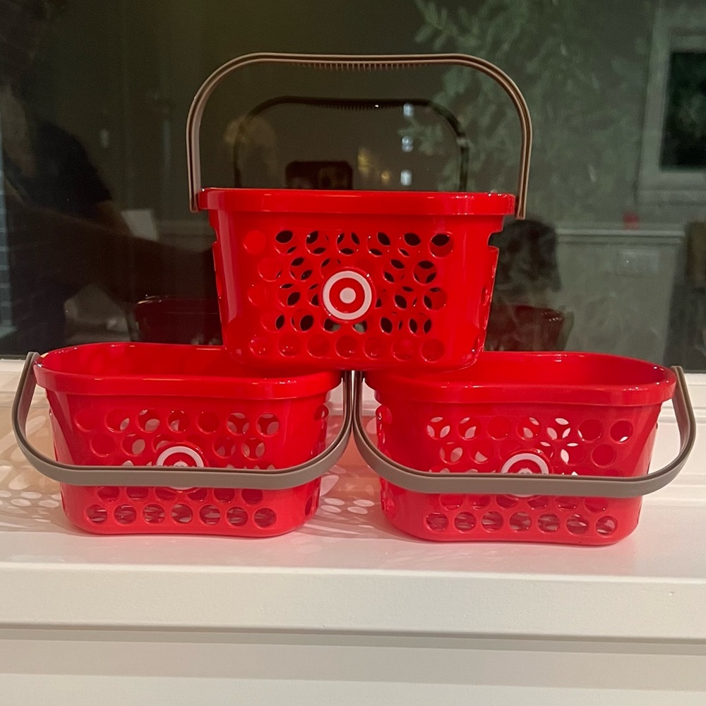 Target Red Basket with Handle set of 3